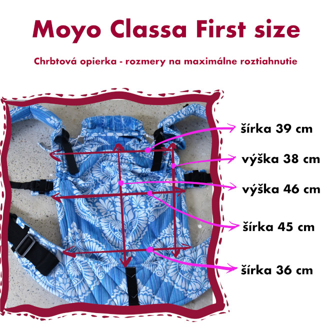 Rozmery nosica Moyo Classa First size